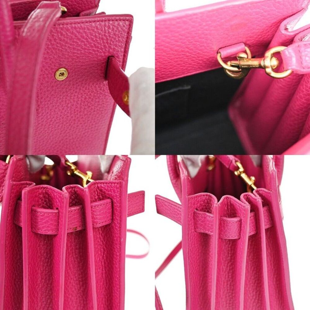 Saint Laurent Sac De Jour Pink Leather Handbag (Pre-Owned) - Picture 11 of 12
